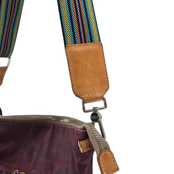 Consuela Crossbody Purse Sonoma Wedge Floral Embroidered Bohemian Hippie Red - Picture 4 of 15